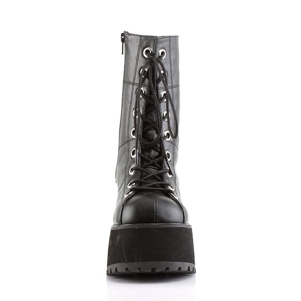 Demonia Women's Ranger-301 Platform Boots - Black Vegan Leather D9418-52US Clearance